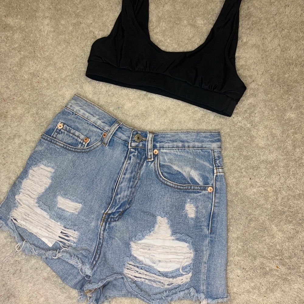 Denim shorts